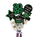 Groene glitter 2026 afstudeer vaas decoratie set voor universitaire diploma uitreiking - Groen