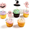 Decorazioni cupcake Halloween con scritta Little Boo, zucche glitterate e fantasmi - Piccolo cartellino a inserimento