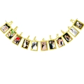 Golden glitter Bride to Be photo banner with diamond ring accents for wedding party decoration - Gold