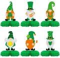 Lot de 6 centres de table gnome Saint-Patrick avec trèfles et motifs de bière - Gnomes de la Saint-Patrick
