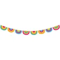 Guirlande d'éventails en papier coloré pour décorations de fête mexicaine Let's Fiesta - Guirlande Éventail Colorée