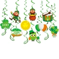 St. Patrick's Day Lucky Banner und grüne Kleeblatt-Spiralen für die Partydekoration - Festival-Hängespiralen mit verschiedenen Motiven