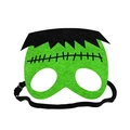 Green felt Frankenstein mask for Halloween party with adjustable elastic strap decoration - Green