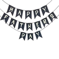 Dreistufiges Happy Father's Day Banner mit schwarzen Schwalbenschwanz-Filzflaggen - Schwarz - Alles Gute zum Vatertag