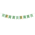 St. Patrick's Day bunting banners with green shamrocks and Irish tricolor patterns - Irish Holiday Elements Fishtail Banner