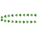 Ghirlanda glitterata di trifogli per San Patrizio in tonalità verde scuro e chiaro - Ornamento Appeso a Trifoglio (20 pezzi/Corda)