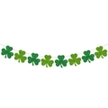 Glitzer-Kleeblatt-Banner für St. Patrick's Day Party-Deko in Grüntönen - Kleeblatt Banner