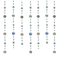 Iridescent hanging star and circle garland decorations for wedding or birthday parties - Iridescent Star Circle Style