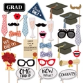 Set di accessori per foto di laurea con cappelli accademici e cartelli di congratulazioni - Set da 29 Pezzi (mys0256-2)