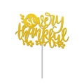 Goldener Glitzer-Kuchenaufsatz mit 'so very thankful' für Herbsthochzeit und Erntedank - Großer Very Thankful Tortenstecker (MYS0262-5)