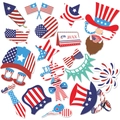 20-teiliges US-Unabhängigkeitstag Fotorequisiten-Set mit Flaggen-Motiven für Partys - USA Unabhängigkeitstag Thema Foto Requisiten Kombination
