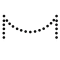 Guirlande de cercles en papier pailleté noir pour décorations de mariage et fête - Guirlande de cercles noirs