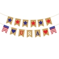 Striscione per il Giorno dell'Indipendenza con lettere USA e stelle per decoro patriottico - Stile Stella
