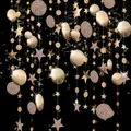 Ghirlanda di stelle e cerchi dorati per feste di compleanno e decorazioni nuziali - Oro rosa