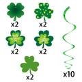 Decorazioni per San Patrizio con quadrifogli e spirali verdi appese per feste - 10 Pezzi/Sacchetto