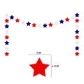 Red white and blue star garland banner for Independence Day party decor 7cm stars - Red White Blue Star Garland