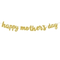 Glittering champagne gold Happy Mother's Day banner for festive party wall decoration - Glitter Gold Happy Mother's Day