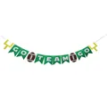 Striscione da football in feltro verde Go Team Go per decorazioni festa Super Bowl - Stile Coda di Rondine GO TEAM GO
