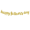 Striscione Happy Father's Day glitterato oro per decorazione festa del papà - Oro Glitter happy father's day / Oro