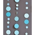 Ghirlanda di cerchi blu pendenti per decorazioni di compleanni e sale da matrimonio - Serie Blu
