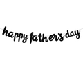 Striscione nero glitterato Happy Father's Day per decorazioni di feste e allestimenti - Nero Glitter happy father's day / Nero