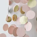 Ghirlanda a cerchi rosa e oro champagne per decorazioni di feste e matrimoni - Oro Specchio e Rosa Chiaro