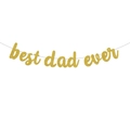 Striscione Best Dad Ever glitterato oro decorazione appesa per festa del papà - Oro Glitter best dad ever / Oro