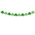 Ghirlanda di trifogli per San Patrizio con 11 striscioni bicolore in feltro verde - Trifoglio Verde Scuro e Chiaro (Tessuto Non Tessuto)