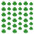 Ghirlanda verticale di trifoglio per San Patrizio con decorazioni glitterate verdi - Trifoglio Verde Glitterato