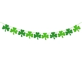 Ghirlanda di trifogli verdi glitterati per decorazioni della festa di San Patrizio - Trifoglio Verde Scuro e Chiaro (Carta Glitterata)