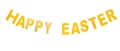 Striscione Happy Easter giallo glitterato per decorazione festa di Pasqua - Banner Di Lettere Scintillanti