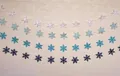 3D blue and white snowflake hanging garland for Christmas and winter party decor - White Light Blue And Sky Blue Snowflake String (SD-10-X0018)