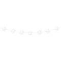 White 3D snowflake banner with seven laser-cut paper snowflakes for winter party decor - Pure White Snowflake String (SD-10-X0016)