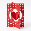 3D foldable red heart table centerpiece for Valentine's Day party desk decoration - Red Heart String Style (Y-00173-1)
