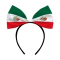 Mexico national flag bow headband for soccer fans party and match cheering accessories - Mexico (Y-00655-2)