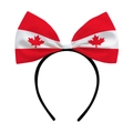 Canada flag bow headband with red maple leaf design for soccer fan party decorations - Canada (Y-00655-3)