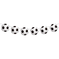 Striscione di calcio con sei ciondoli a nido d'ape in carta bianca e nera per feste - 1 Filo di Bandierine di Calcio (Y-00648-3)
