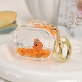 Creative clownfish liquid quicksand keychain in a clear acrylic capsule ornament - Orange Clownfish