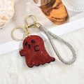Portachiavi fantasma con strass rossi e anello dorato per accessorio borsa di Halloween - Stile Corda Rossa