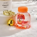Quicksand keychain with red dragon figure, liquid bottle, orange cap and golden bell - Orange Dragon Oil Bottle [Bottle Shape]