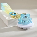 Porte-clés ours bleu lumineux avec dragonne Bubble et base nuage pour décoration - Ours à Sangle Dégradée Bleu (Bubble) / Bleu