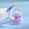 Creative Cinnamoroll oil liquid quicksand keychain in a purple bell-shaped bottle - Large Bell