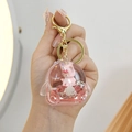 Portachiavi rosa a capsula spaziale con bambola e finiture dorate per borse e zaini - Mini Ventilatore (Rosa)