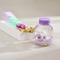 Cute Cinnamoroll floating liquid keychain in purple bottle with a colorful wrist strap - Strap Style (Bottle)