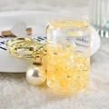 Portachiavi creativo a forma di lattina con liquido giallo e lustrini a stella - Giallo