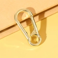 Minimalist gold metal spring hook keychain with a polished finish and elegant design - Gold Clasp