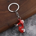 Creative red metal scooter keychain with Roma design and Italian flag details - Red