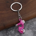Creative rose red motor scooter keychain with Roma text and Italian flag detail - Rose Red