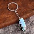 Creatieve 3D metalen vrachtwagen sleutelhanger met iriserende regenboogafwerking - Vrachtwagenvorm / Iriserend