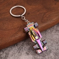 Portachiavi auto da corsa F1 in metallo arcobaleno con finitura lucida e cangiante - Colorato